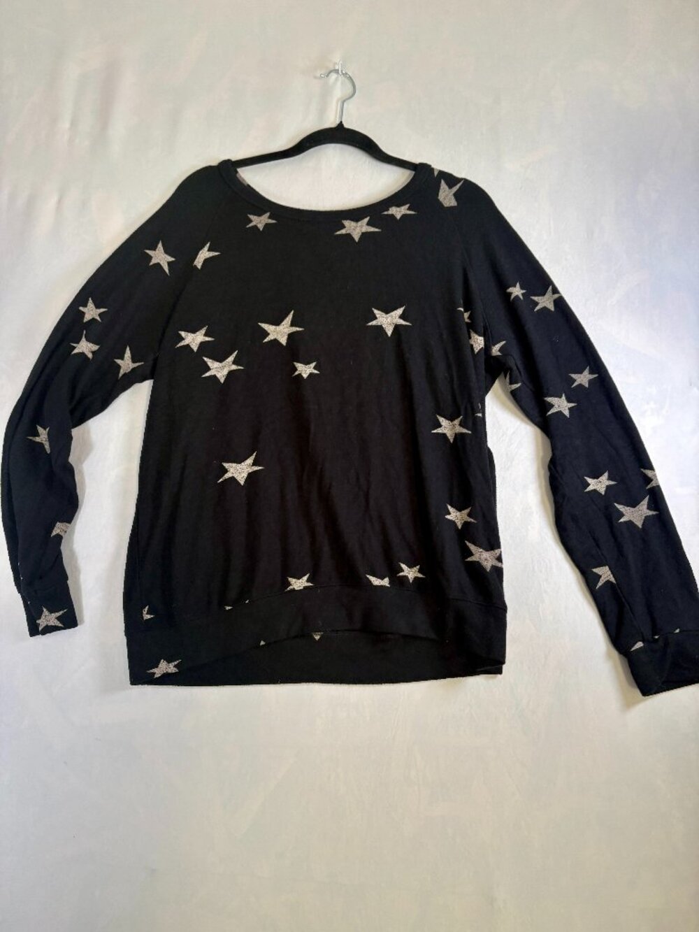 Buffalo David Bitton Black Gold Star Print Sweatshirt Women's XL